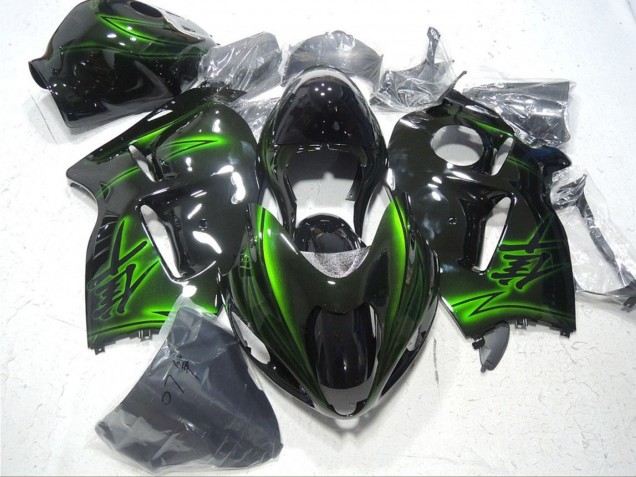 1996-2007 Suzuki GSXR 1300 Hayabusa Motorcycle Fairings - Glossy Black Green Australia
