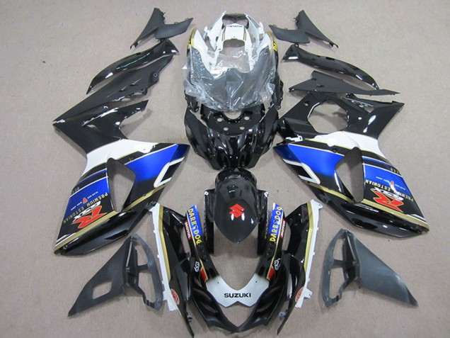 2009-2016 Suzuki GSXR 1000 Motorcycle Fairings - White Blue Black Dark Dog Australia