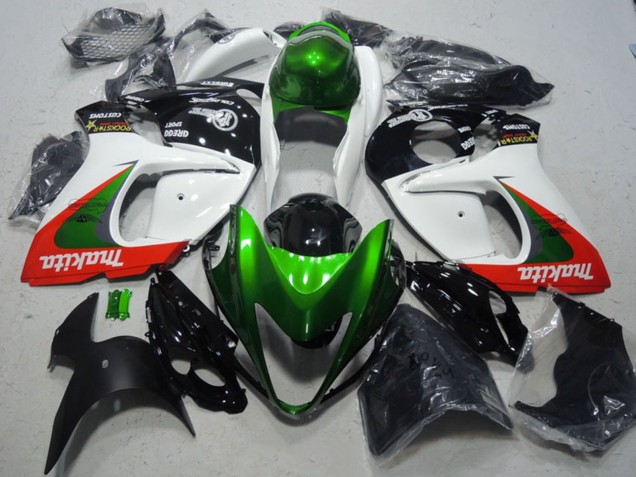 2008-2020 Suzuki GSXR 1300 Hayabusa Motorcycle Fairings - White Green Red Makita Australia
