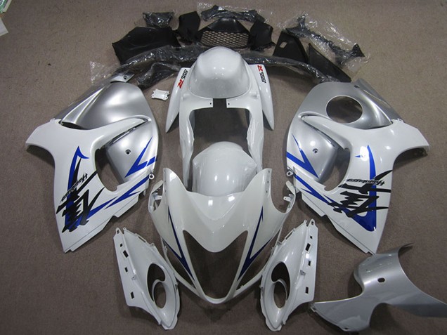 2008-2020 Suzuki GSXR 1300 Hayabusa Motorcycle Fairing - White Blue Australia