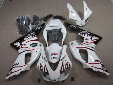 Affordable 1998-1999 Yamaha YZF R1 Motorcycle Fairings - White Glossy Black Red Flame Shark Australia
