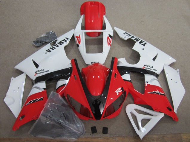1998-1999 Yamaha YZF R1 Motorcycle Fairing - White Red Black Australia