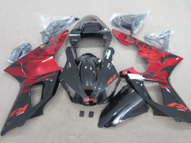 2000-2001 Yamaha YZF R1 Motorcycle Fairings - Red Glossy Black Australia