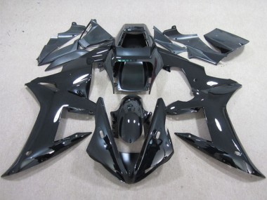 Affordable 2002-2003 Yamaha YZF R1 Motorcycle Fairings - Glossy Black Plain Australia