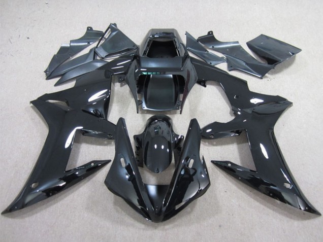 2002-2003 Yamaha YZF R1 Motorcycle Fairings - Glossy Black Plain Australia