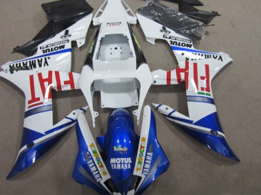 Affordable 2002-2003 Yamaha YZF R1 Motorcycle Fairing - White Blue Red Motul Fiat Australia