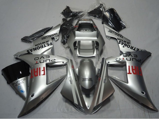 2002-2003 Yamaha YZF R1 Motorcycle Fairings - Silver Red Fiat Australia
