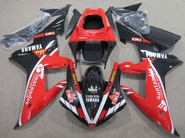 Affordable 2004-2006 Yamaha YZF R1 Motorcycle Fairings - Red White Glossy Black Santander Australia