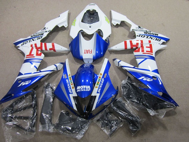 2004-2006 Yamaha YZF R1 Motorcycle Fairings - White Blue Motul Fiat Australia