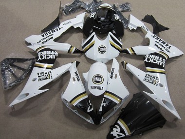 Affordable 2004-2006 Yamaha YZF R1 Motorcycle Fairings - White Black Lucky Strike Australia