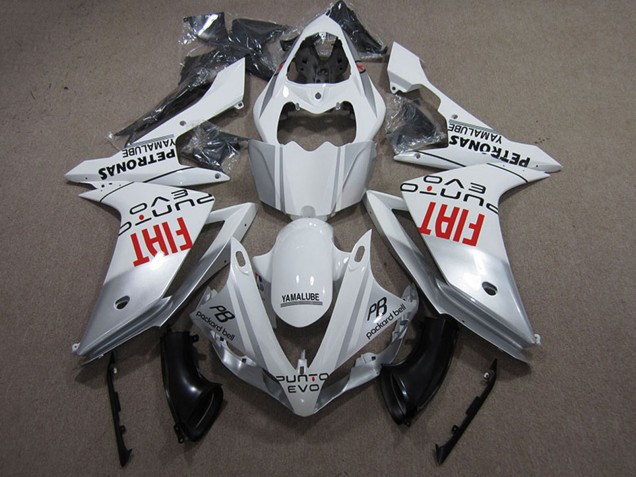2007-2008 Yamaha YZF R1 Motorcycle Fairings - Silver White Red Fiat Australia