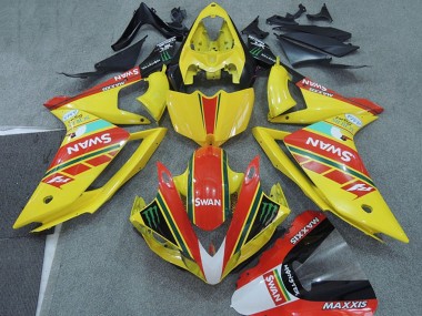 Affordable 2007-2008 Yamaha YZF R1 Motorcycle Fairings - Yellow Red Black White Swan Australia