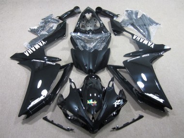 Affordable 2007-2008 Yamaha YZF R1 Motorcycle Fairings - Glossy Black White Decal Australia