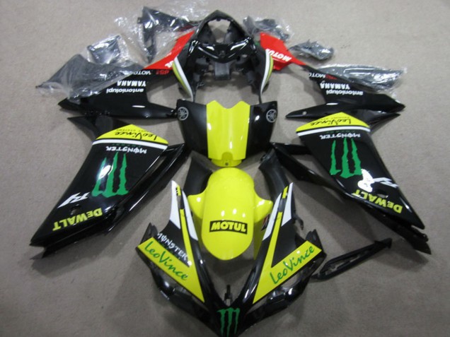 2007-2008 Yamaha YZF R1 Motorcycle Fairings - Red Yellow Black Green Monster Motul Leovince Australia