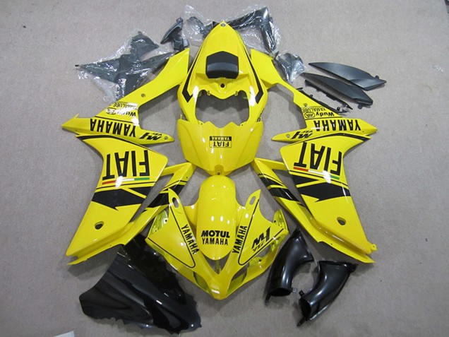 2007-2008 Yamaha YZF R1 Motorcycle Fairings - Yellow Black Motul Fiat Australia
