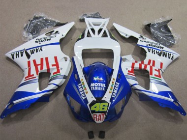 Affordable 2009-2011 Yamaha YZF R1 Motorcycle Fairings - White Blue Red Fiat Motul Dunlop 46 Australia