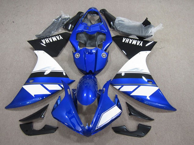2012-2014 Yamaha YZF R1 Motorcycle Fairing - Blue White Glossy Black Australia