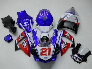 Affordable 2015-2019 Yamaha YZF R1 Motorcycle Fairings - White Blue Red Black Green Monster 21 Australia