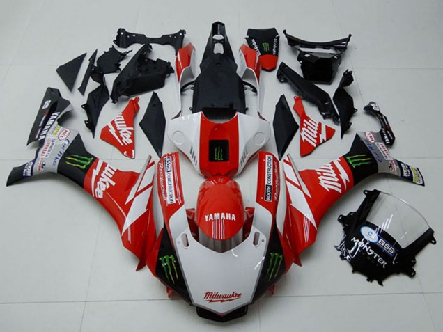 2015-2019 Yamaha YZF R1 Motorcycle Fairings - White Red Black Green Monster Milwaukee Australia