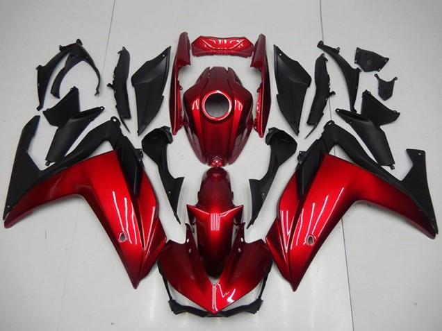 2015-2018 Yamaha YZF R3 Motorcycle Fairings - Red Matte Black Australia