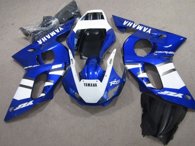 Affordable 1998-2002 Yamaha YZF R6 Motorcycle Fairings - White Blue Australia