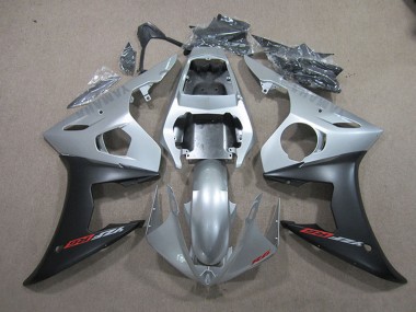 Affordable 2003-2004 Yamaha YZF R6 Motorcycle Fairings - Silver Matte Black Australia