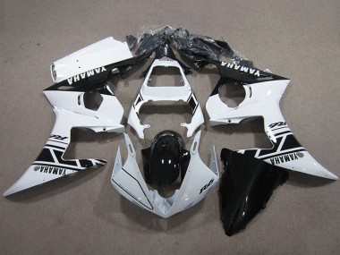 Affordable 2003-2004 Yamaha YZF R6 Motorcycle Fairings Kits - White Glossy Black Australia