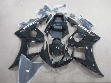 Affordable 2003-2004 Yamaha YZF R6 Motorcycle Fairing - Glossy Black White Decals Australia