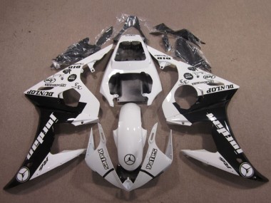 Affordable 2003-2004 Yamaha YZF R6 Motorcycle Fairings - White Glossy Black Jordan Dunlop Australia