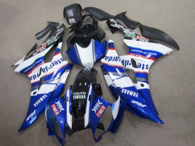 Affordable 2006-2007 Yamaha YZF R6 Motorcycle Fairings - White Blue Red Sterilgarda Volvo Fimer Australia
