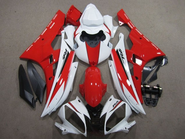 2006-2007 Yamaha YZF R6 Motorcycle Fairing - White Red Black Australia