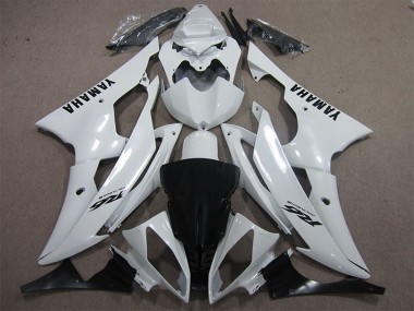 Affordable 2008-2016 Yamaha YZF R6 Motorcycle Fairings - White Black Decals Australia