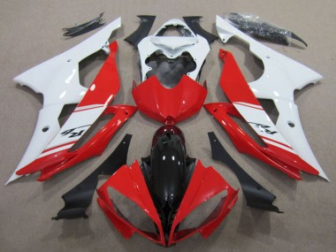 Affordable 2008-2016 Yamaha YZF R6 Motorcycle Fairings Kits - White Red Glossy Black Australia
