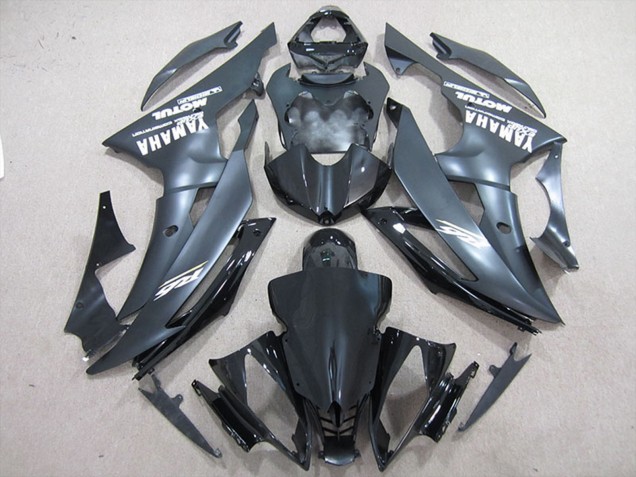 2008-2016 Yamaha YZF R6 Motorcycle Fairings - Glossy Black Matte Black White Decals Australia
