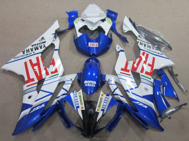 2008-2016 Yamaha YZF R6 Motorcycle Fairings - White Blue Red Motul Fiat Australia