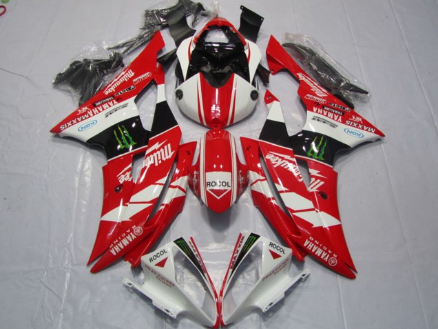 2008-2016 Yamaha YZF R6 Motorcycle Fairings - White Red Glossy Black Green Monster Rocol Milwaukee Maxxis Australia