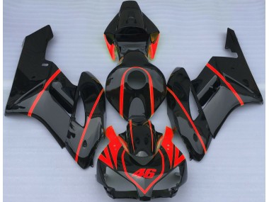 04-05 Gloss Black & Red CBR1000RR Motorcycle Fairing