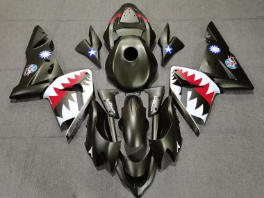 04-05 Military Green Shark ZX10R Motorcycle Fairing