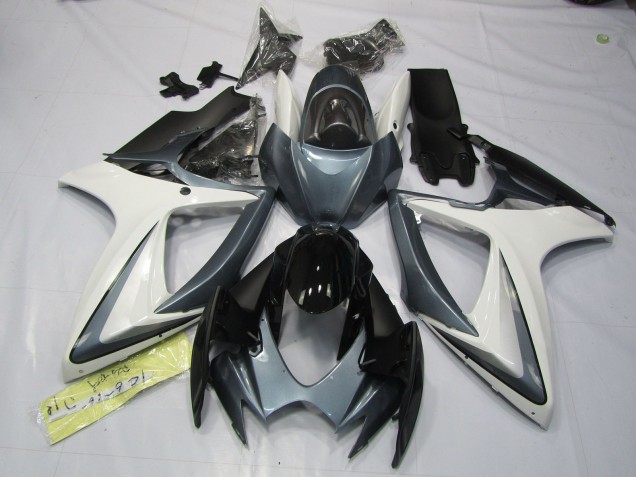 06-07 Grey and White GSXR 600-750 Motorcycle Fairing 06-07 Grey and White GSXR 600-750 Motorcycle Fairing
