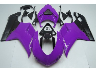 07-14 Gloss Purple & Black Ducati 848 1098 1198 Motorcycle Fairing