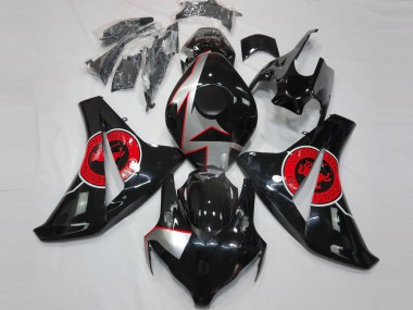 08-11 Gloss Black & Red CBR1000RR Motorcycle Fairing