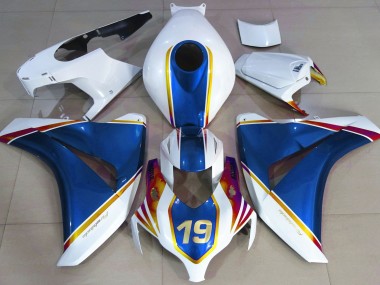 08-11 Gloss Blue and White CBR1000RR Motorcycle Fairing