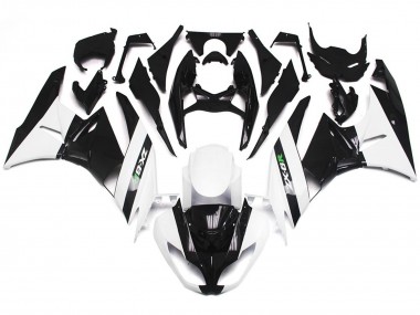 09-12 Gloss White and Slick Black ZX6R Motorcycle Fairing