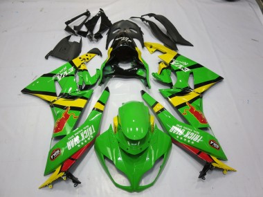 09-12 Green Yellow ZX6R Motorcycle Fairing
