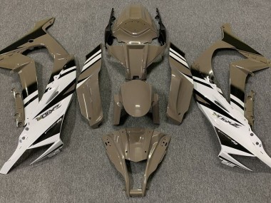 11-15 Gloss Brown & White ZX10R Motorcycle Fairing
