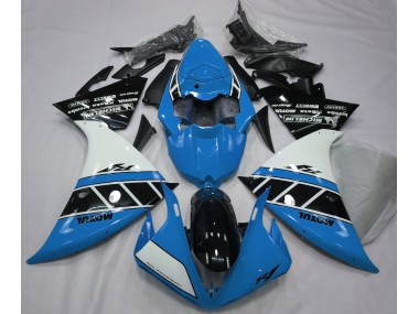 12-14 Gloss Light Blue White and Black R1 Motorcycle Fairing