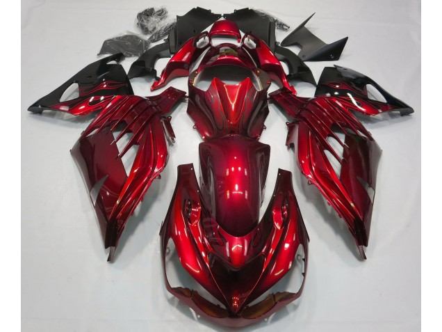 12-21 Fire Red Gloss ZX14R Motorcycle Fairing 12-21 Fire Red Gloss ZX14R Motorcycle Fairing