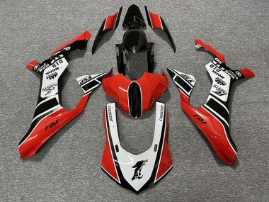 15-19 Gloss Red & White R1 Motorcycle Fairing