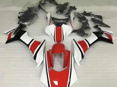15-19 Gloss White Red and Black R1 Motorcycle Fairing